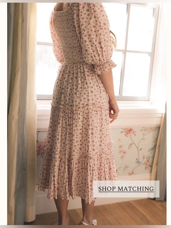 BNWOT Ivy City Co Madeline Dress in Pink Floral - Picture 4 of 16